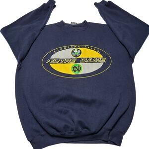Vintage Men's Large Sweatshirt Notre Dame Fighting Irish Graphic Sweatshirt 90s